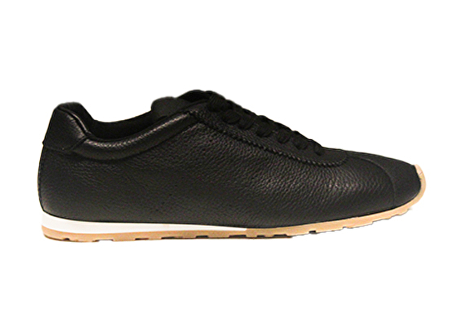 Kadın Siyah Hakiki Deri Sneaker Ayakkabı 4Y2SA59188-1