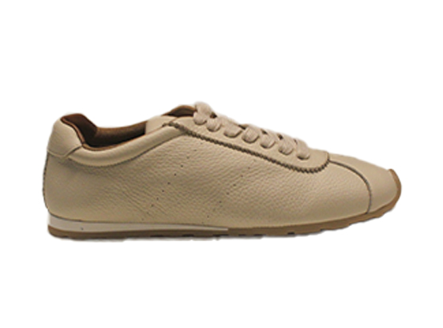 Kadın Bej Hakiki Deri Sneaker Ayakkabı 4Y2SA59188-1