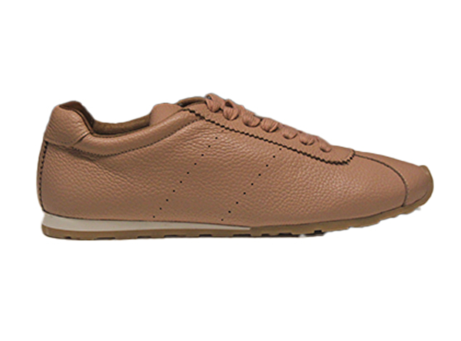 Kadın Pudra Hakiki Deri Sneaker Ayakkabı 4Y2SA59188-1