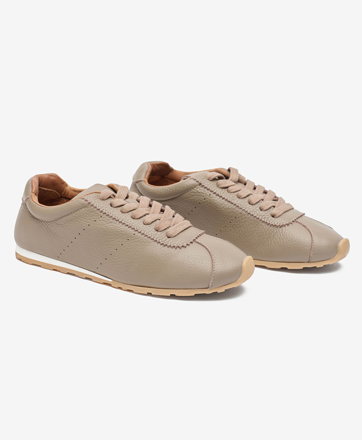 Kadın Vizon Hakiki Deri Sneaker Ayakkabı 4Y2SA59188-3
