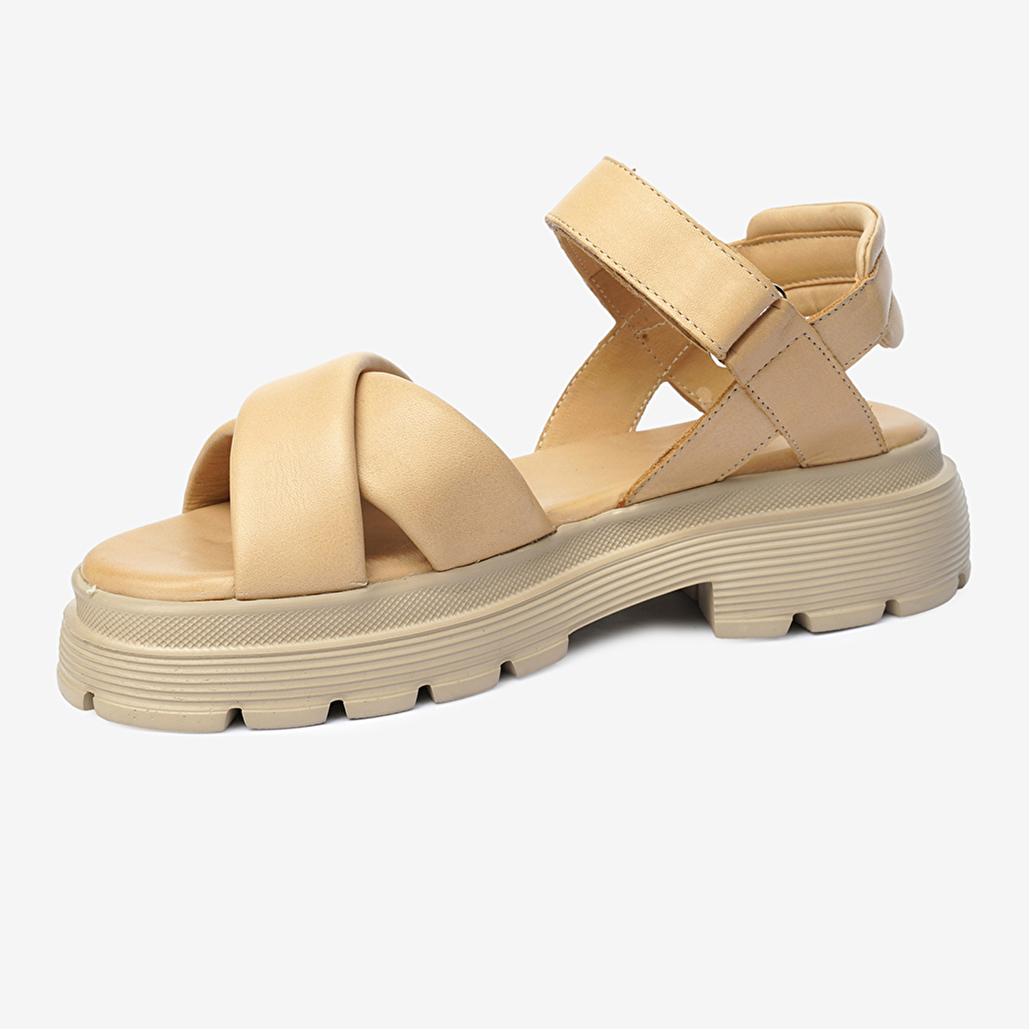 Kadın Nude Hakiki Deri Sandalet 4Y2TS59040-3