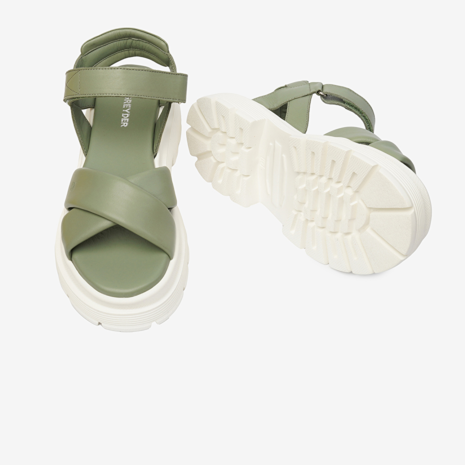 Kadın Su Yeşili Hakiki Deri Sandalet 4Y2TS59040-6