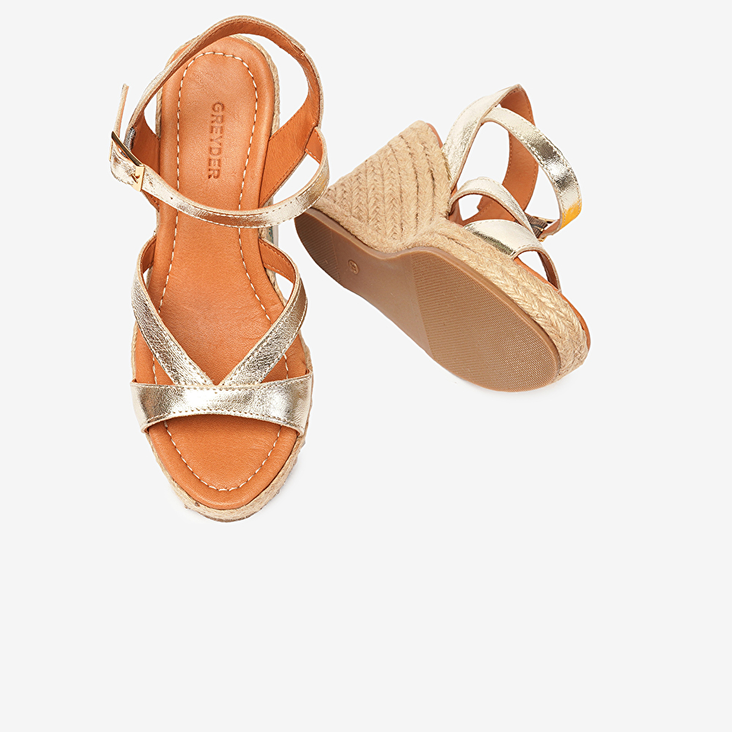 Kadın Altın Topuklu Sandalet 4Y2WS59002-6