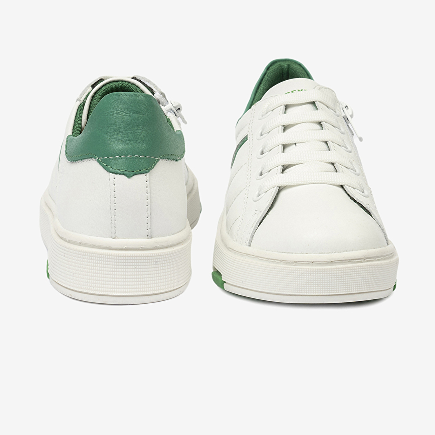 Erkek Çocuk Beyaz Yeşil Hakiki Deri Sneaker Ayakkabı 4Y5NA59501-7