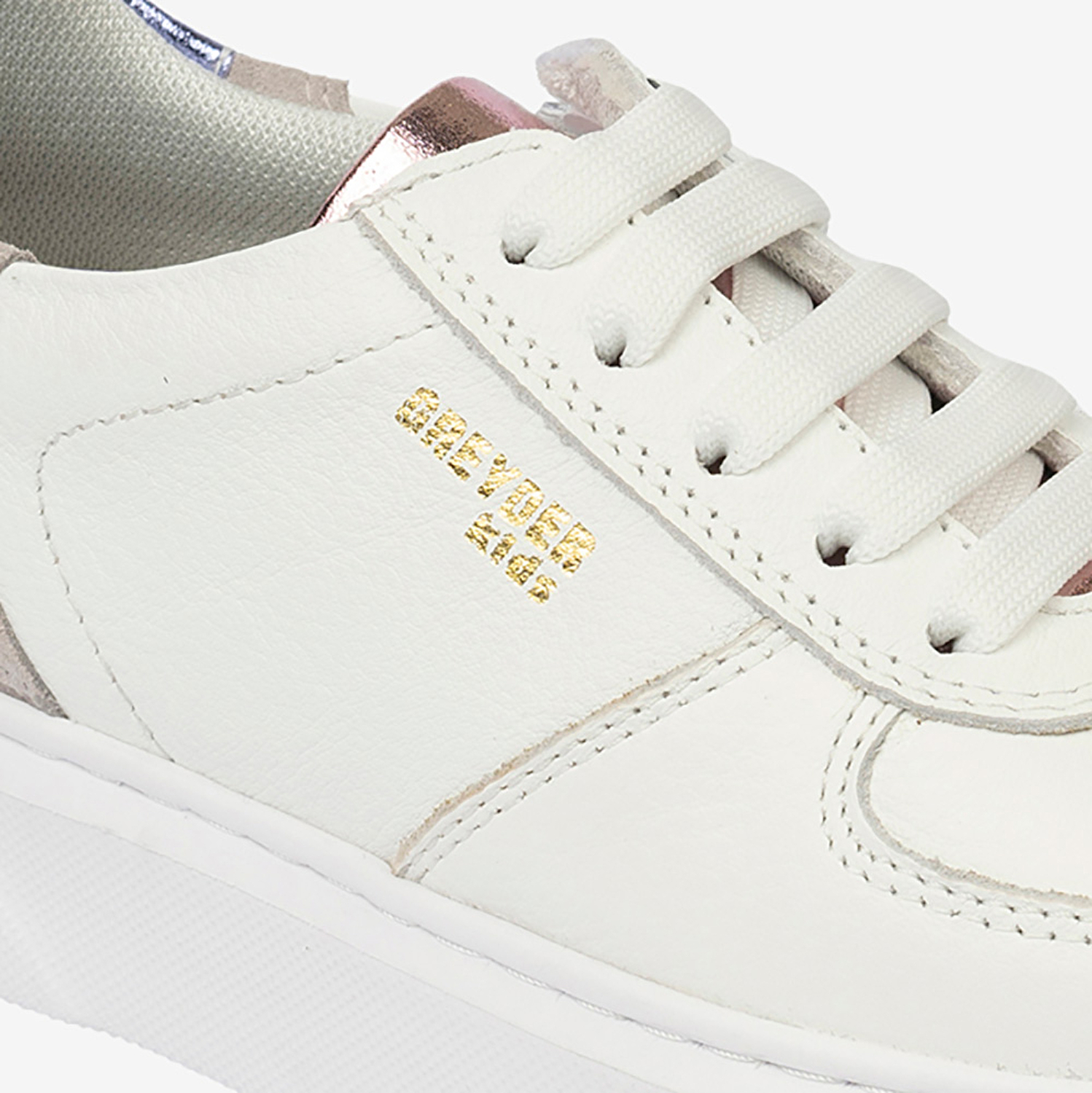 Kız Çocuk Beyaz Pembe Hakiki Deri Sneaker Ayakkabı 4Y5ZA59507-5