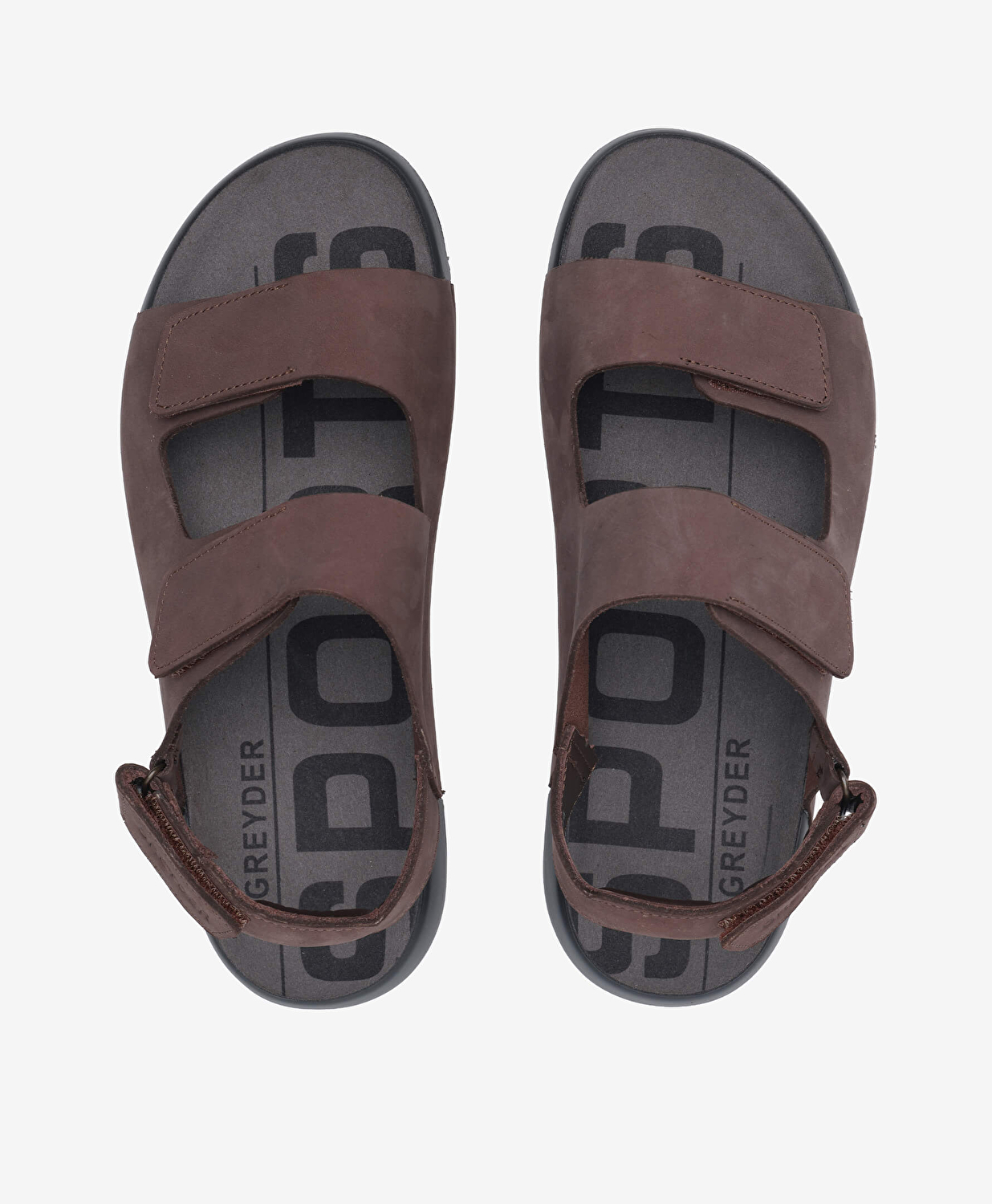 Erkek Kahverengi Nubuk Hakiki Deri Sandalet 5Y1CS64685	-5