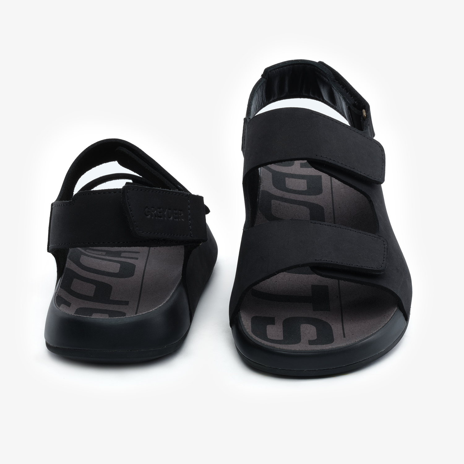 Erkek Siyah Nubuk Hakiki Deri Sandalet 5Y1CS64685-7