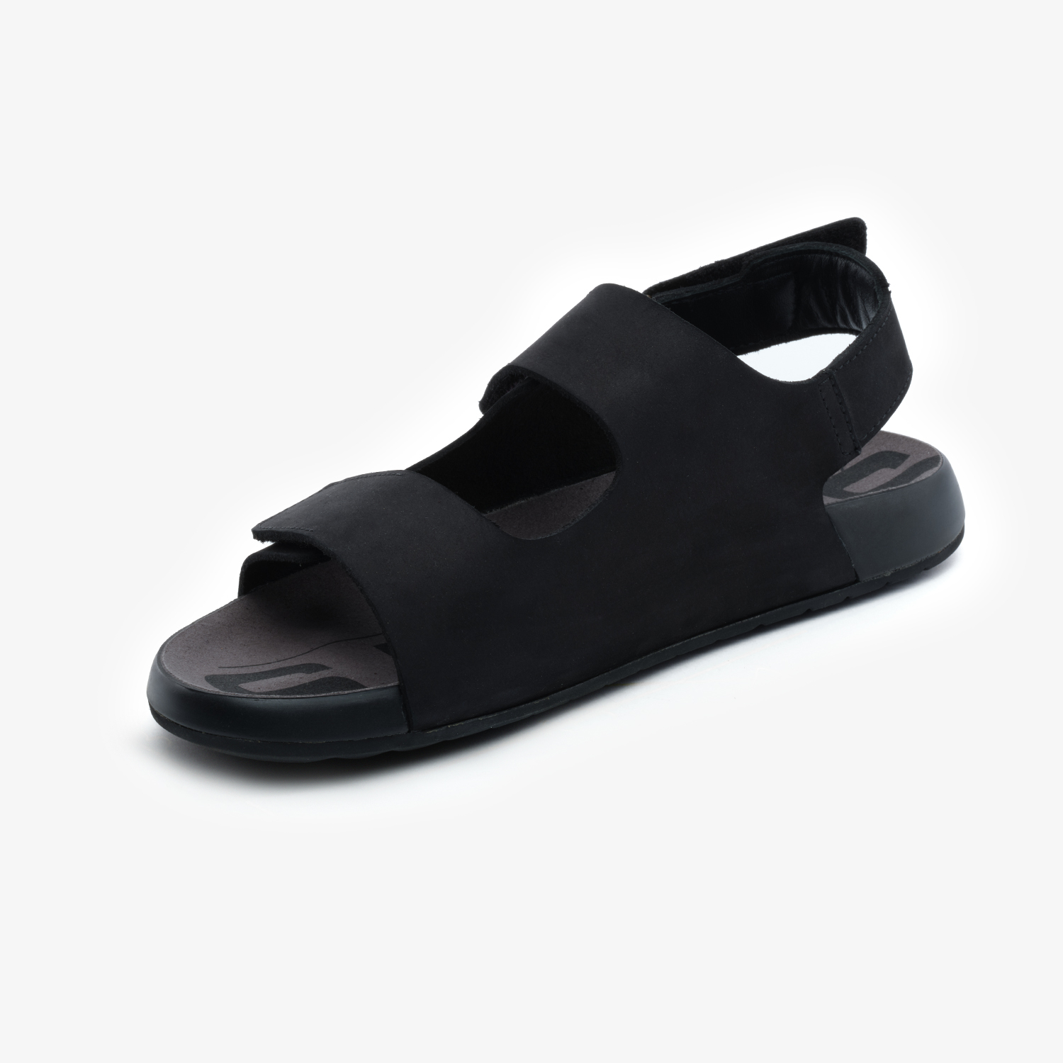 Erkek Siyah Nubuk Hakiki Deri Sandalet 5Y1CS64685-3