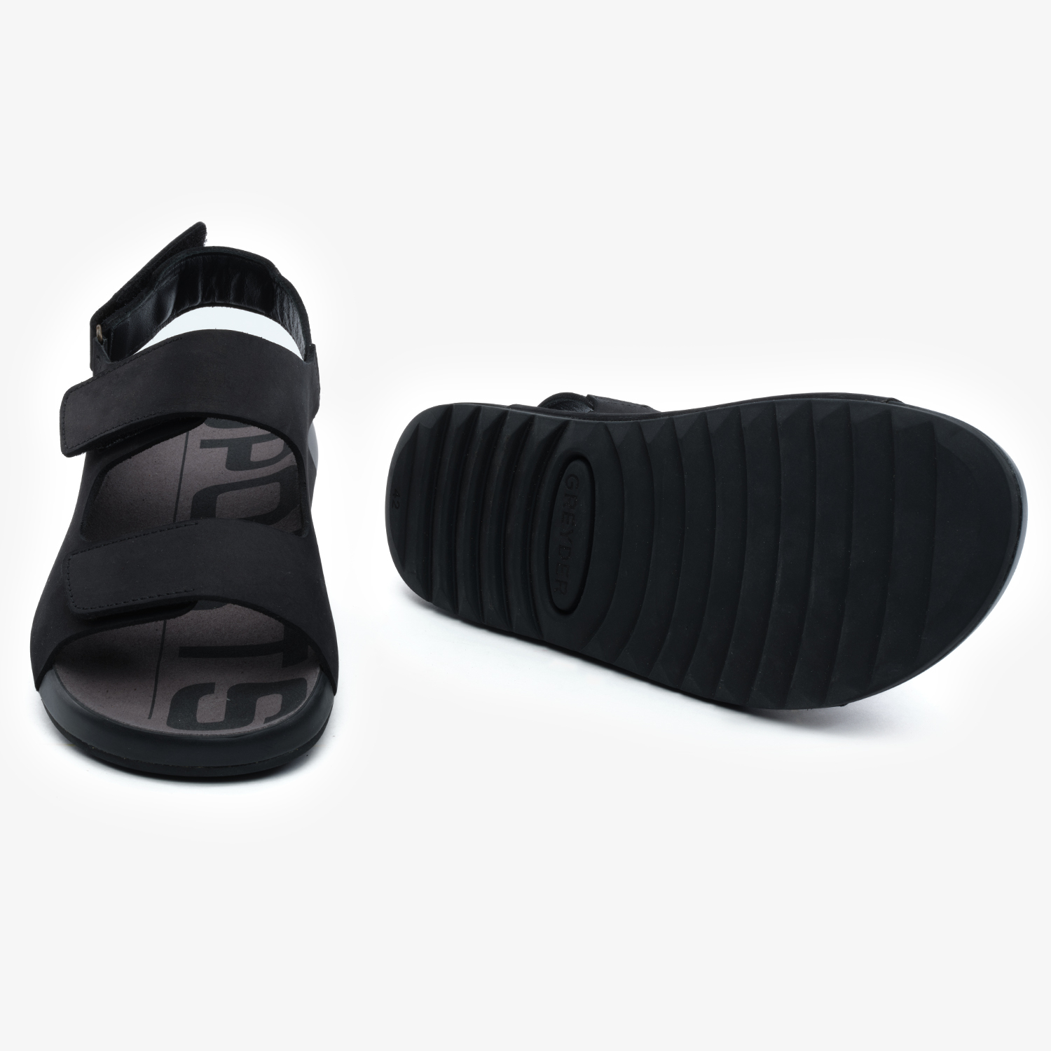 Erkek Siyah Nubuk Hakiki Deri Sandalet 5Y1CS64685-6