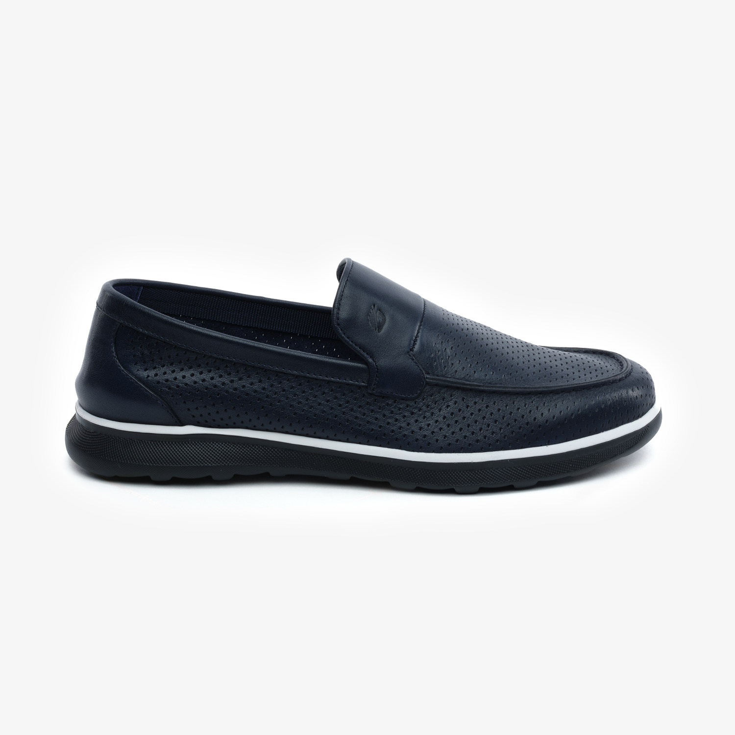 Erkek Lacivert Hakiki Deri Loafer Ayakkabı 5Y1FA64694-1