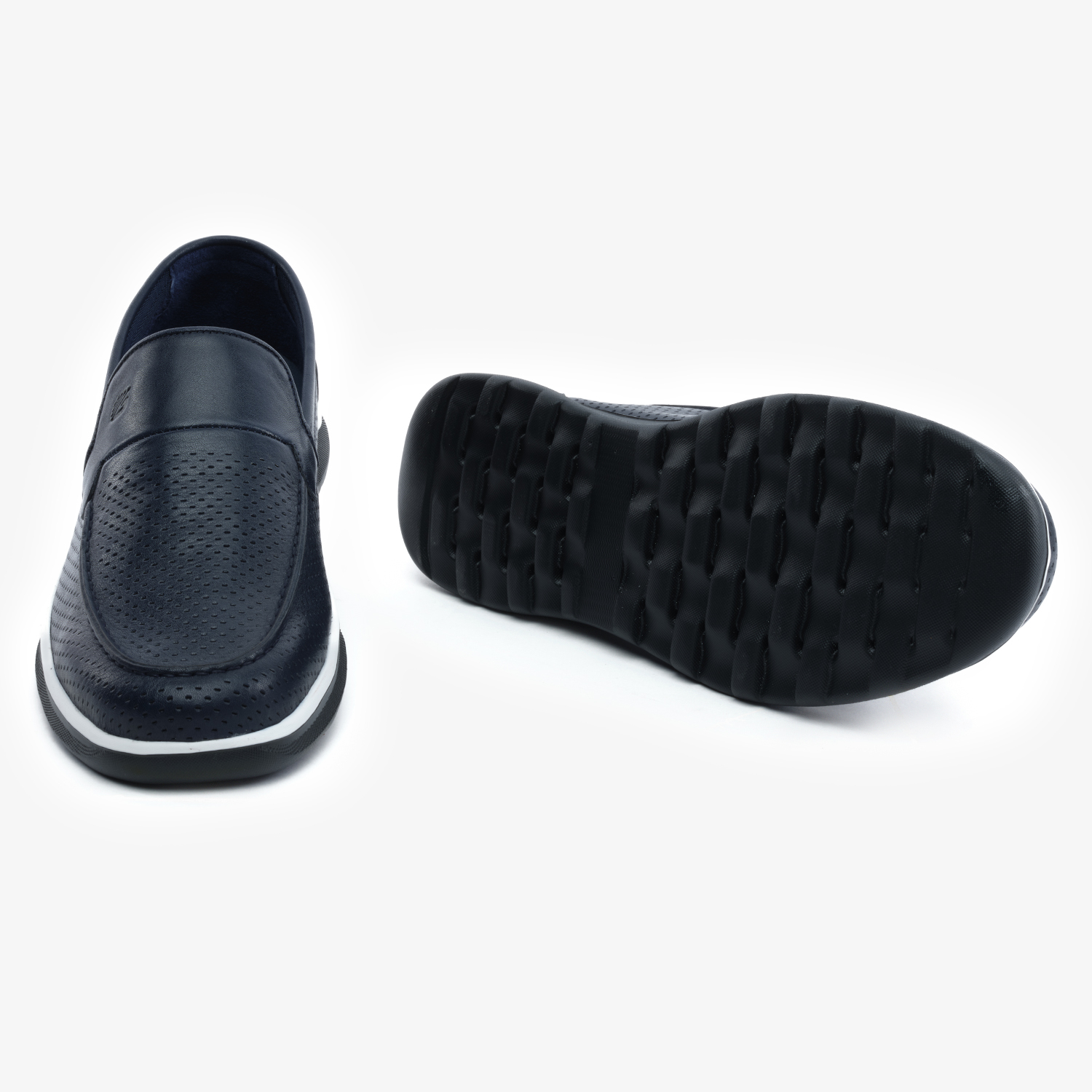 Erkek Lacivert Hakiki Deri Loafer Ayakkabı 5Y1FA64694-6