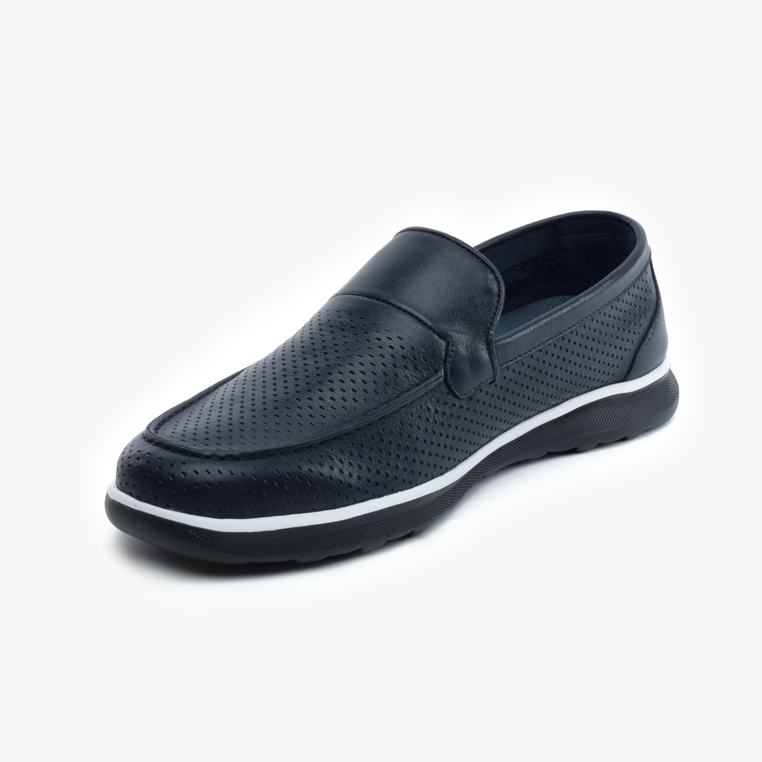 Erkek Lacivert Hakiki Deri Loafer Ayakkabı 5Y1FA64694-3