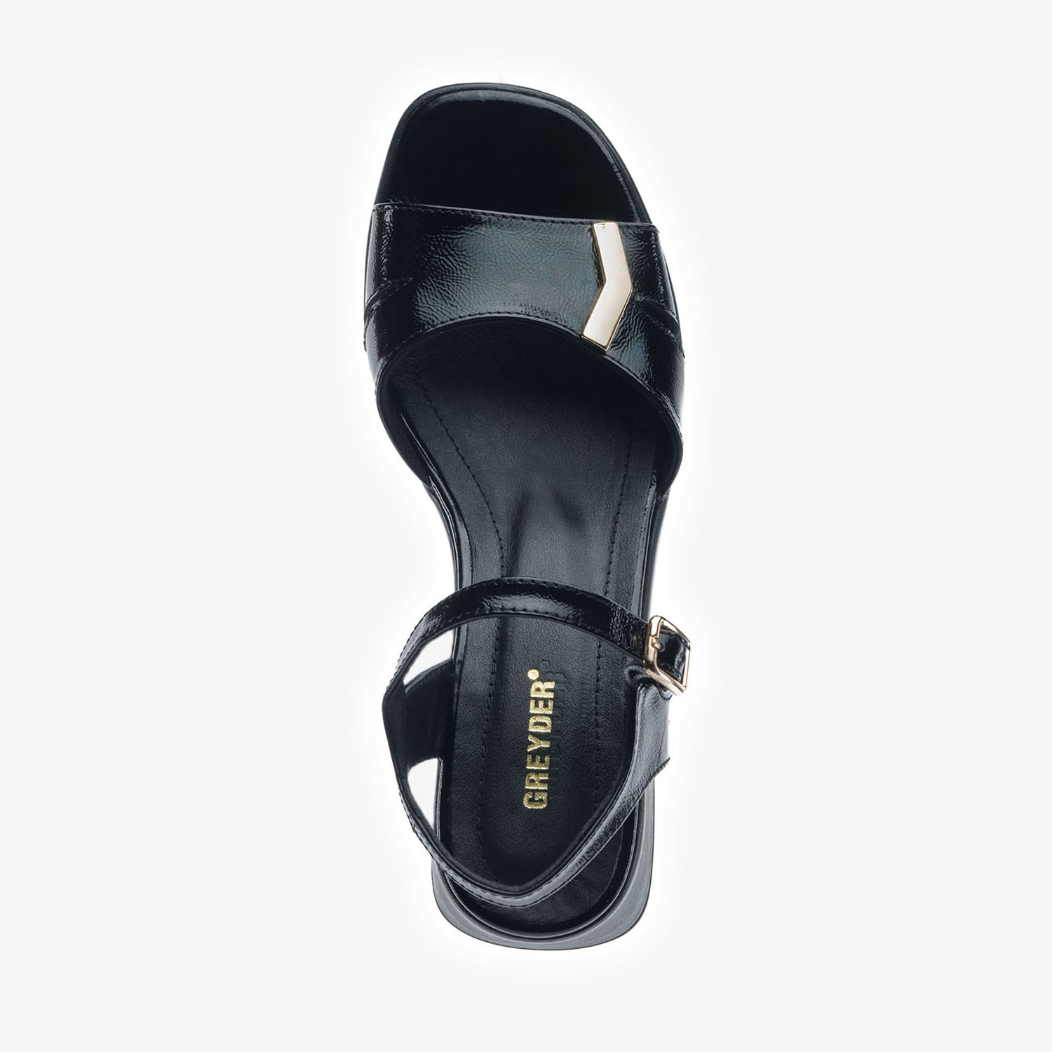Kadın Siyah Rugan Hakiki Deri Topuklu Sandalet 5Y2WS59244-4