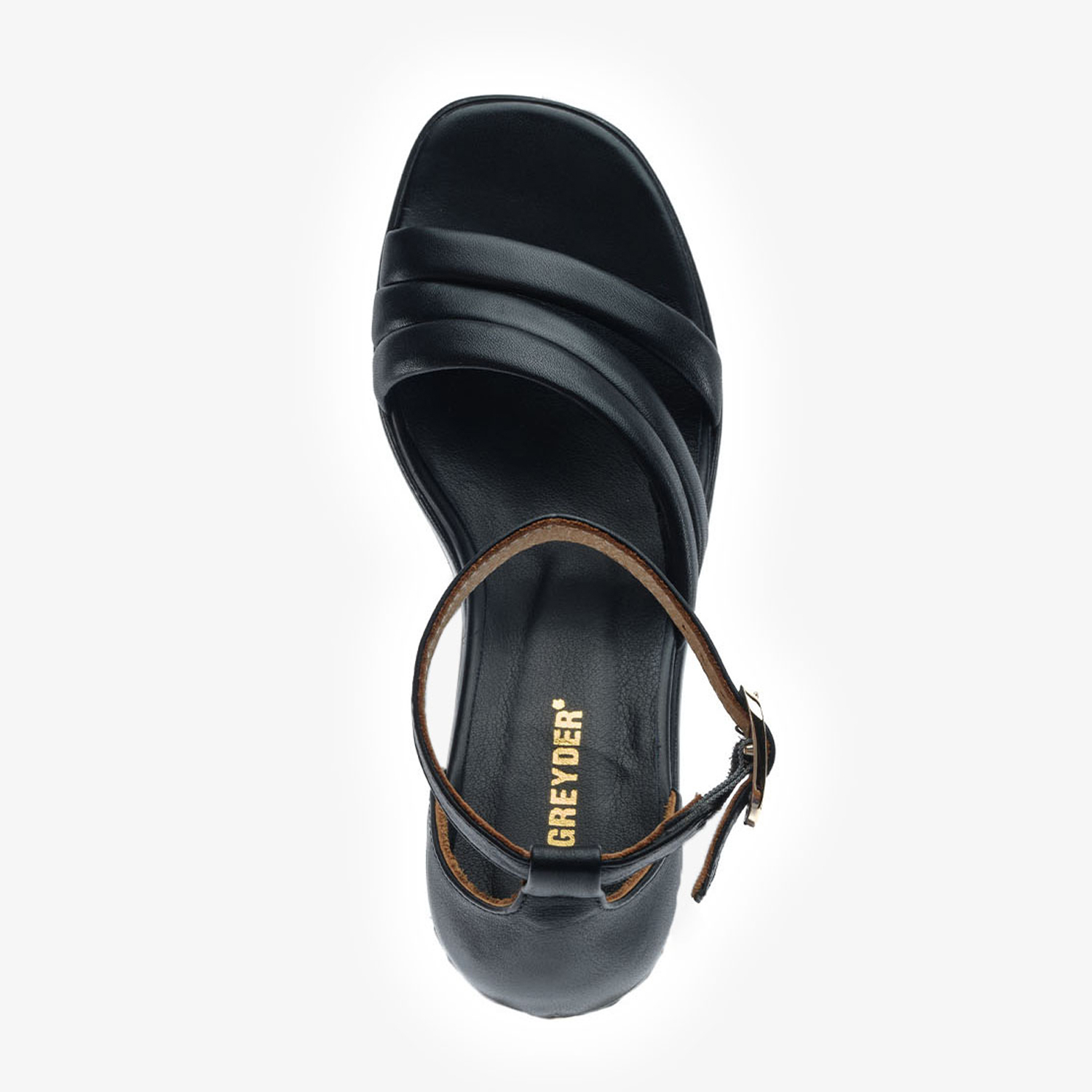 Kadın Siyah Hakiki Deri Topuklu Sandalet  5Y2WS59245-4
