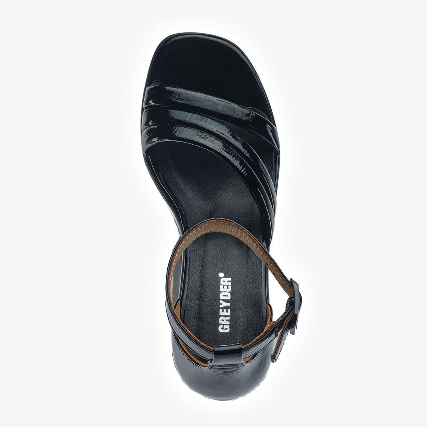 Kadın Siyah Rugan Hakiki Deri Topuklu Sandalet 5Y2WS59245-4