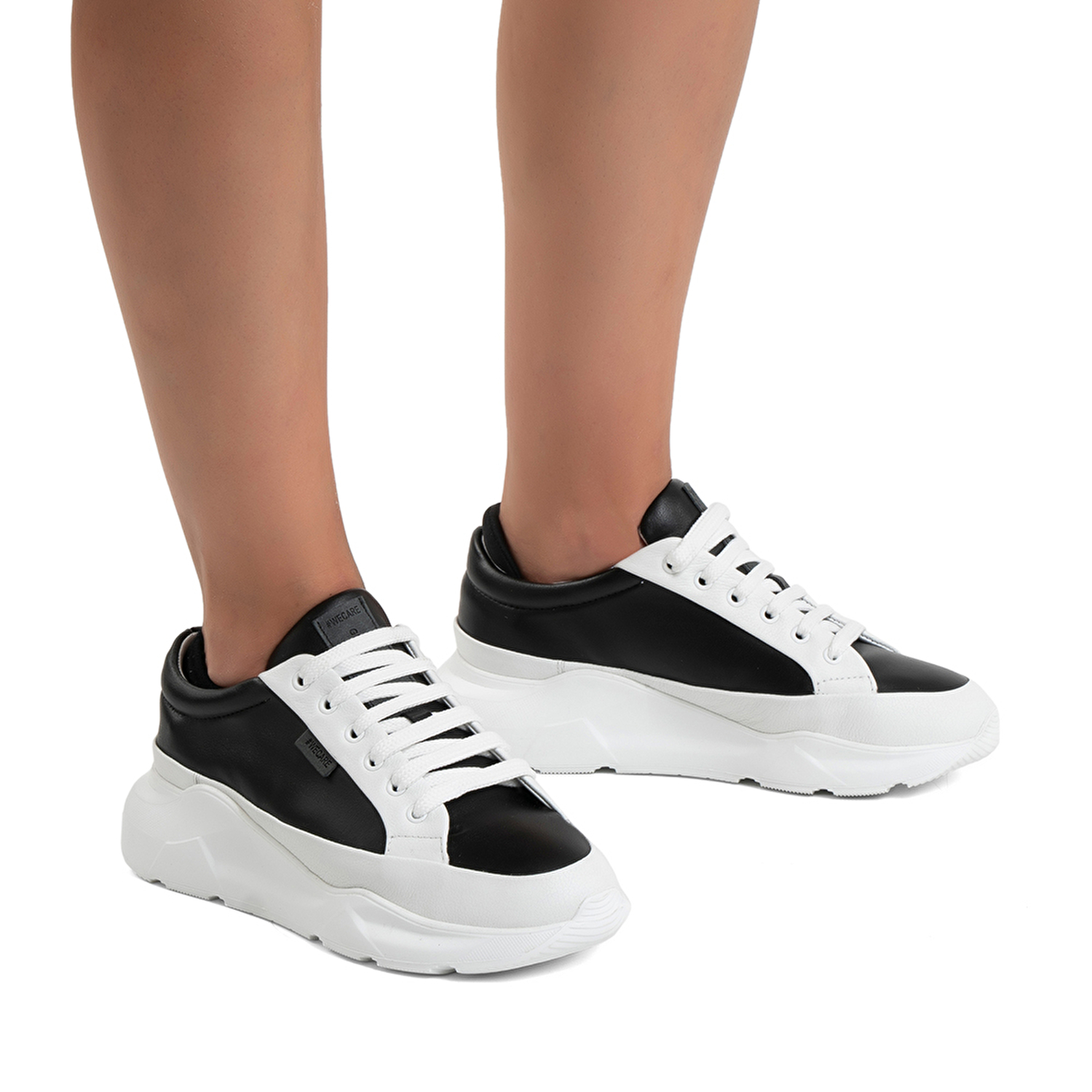 GreyderLAB Kadın Siyah Hakiki Deri Spor Ayakkabı GL22132-2