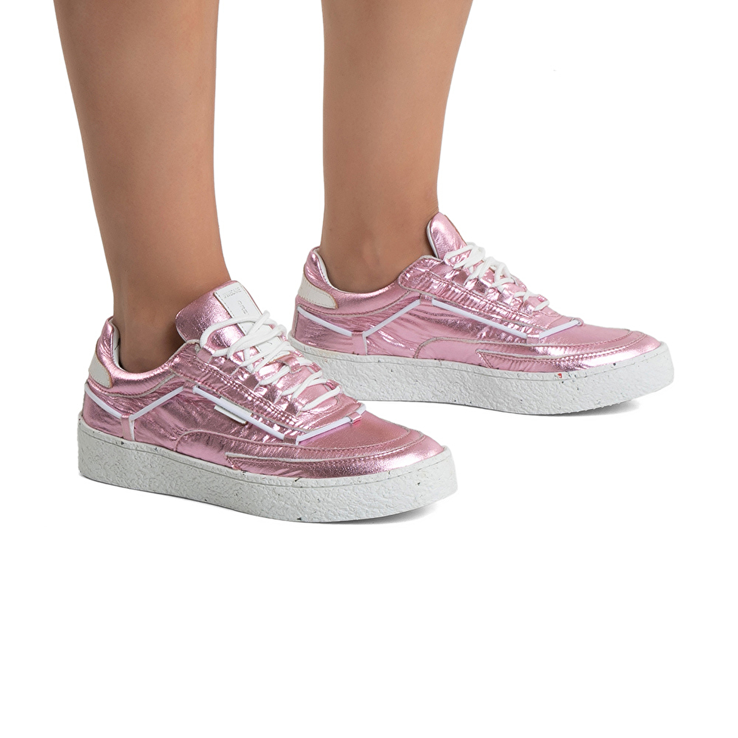 GreyderLAB Kadın Pembe Hakiki Deri Sneaker Ayakkabı GL22166-3