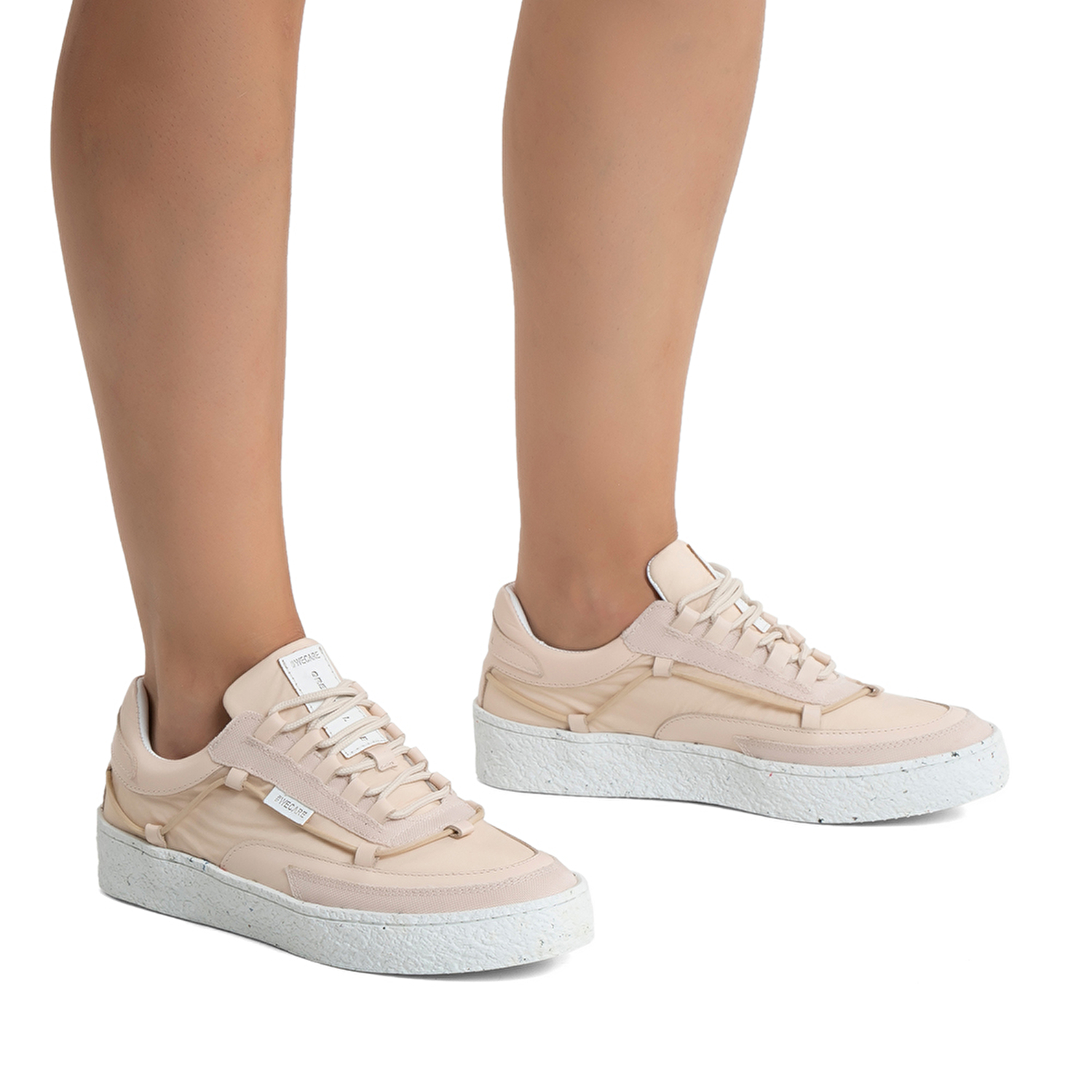 GreyderLAB Kadın Bej Hakiki Deri Sneaker Ayakkabı GL22166-2