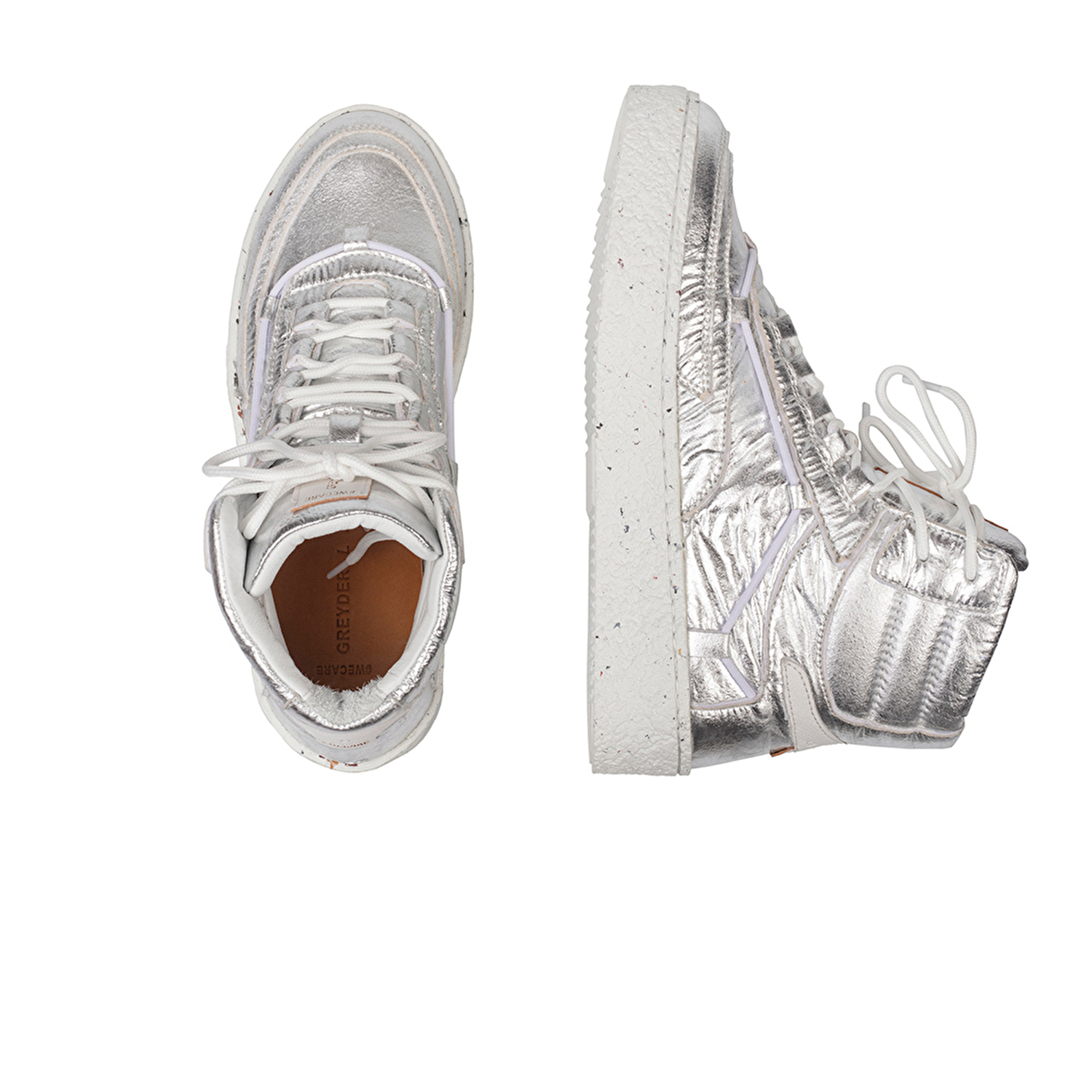 GreyderLAB Kadın Gümüş Hakiki Deri Sneaker Ayakkabı GL22168-4