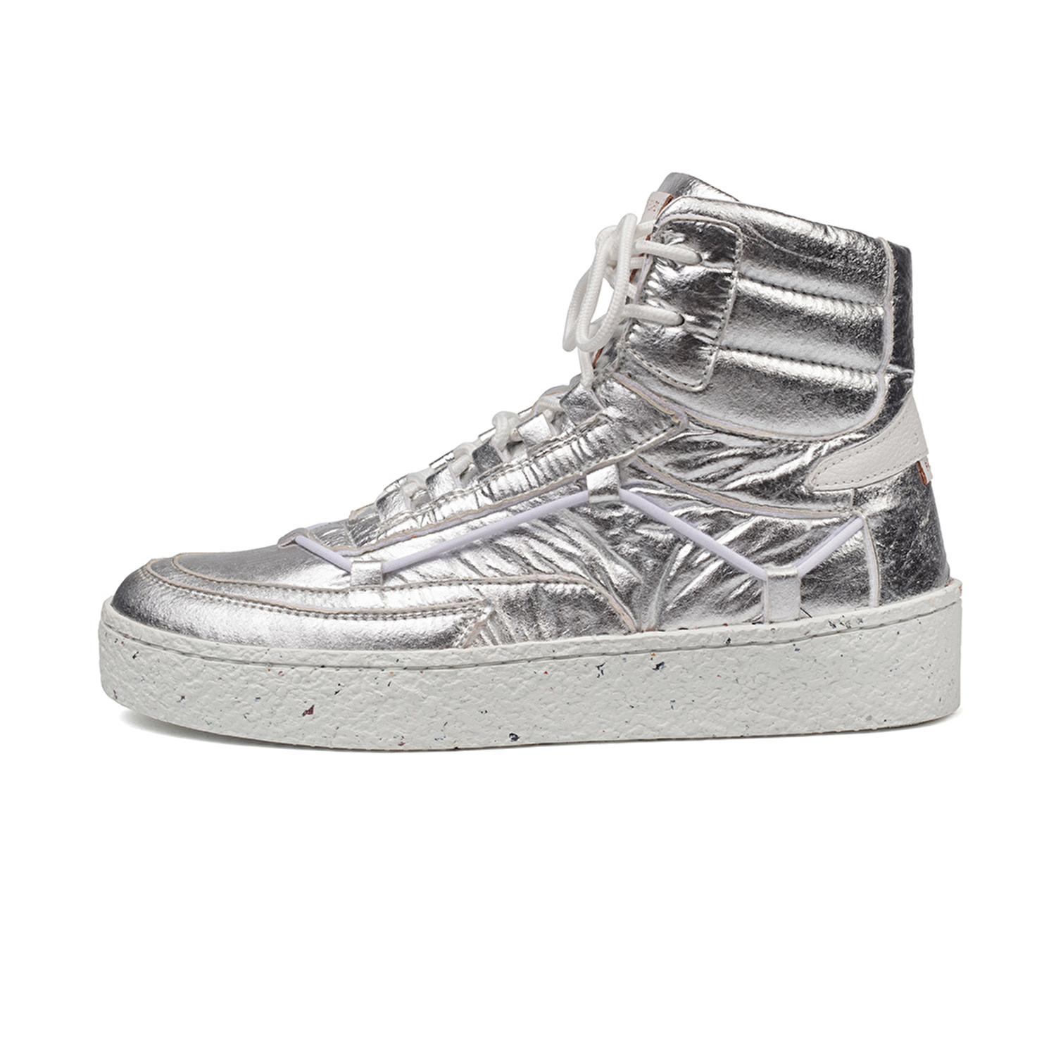 GreyderLAB Kadın Gümüş Hakiki Deri Sneaker Ayakkabı GL22168-1