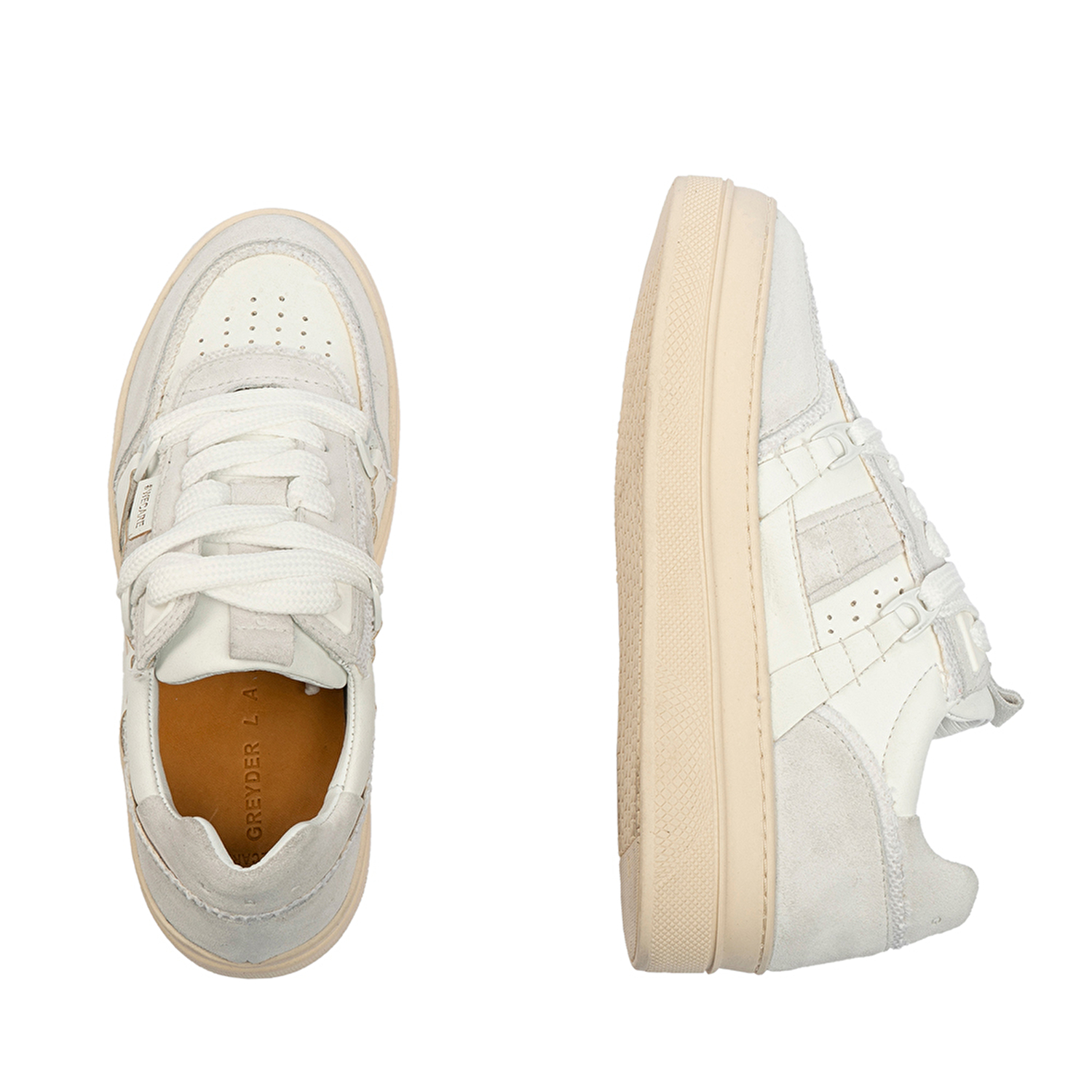 GreyderLAB Kadın Beyaz Hakiki Deri Sneaker Ayakkabı GL22176-5