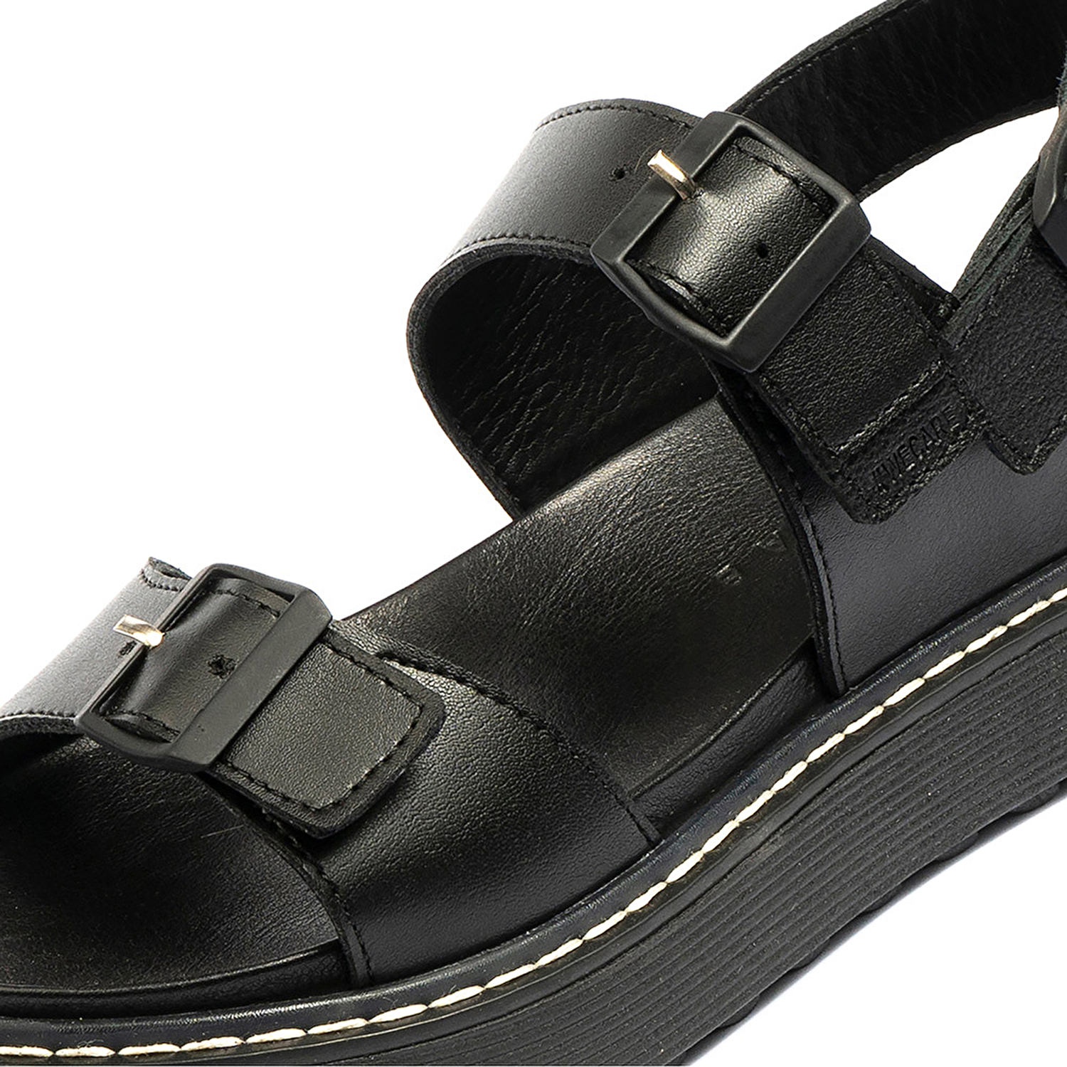 GreyderLAB Kadın Siyah Hakiki Deri Sandalet GL22197-3