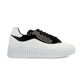 Kadın Siyah Beyaz Sneaker Ayakkabı 1K2SA30923