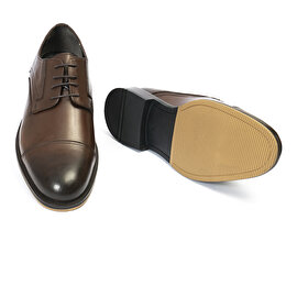 Erkek Kahverengi Hakiki Deri Klasik Ayakkabı 2K1KA75010