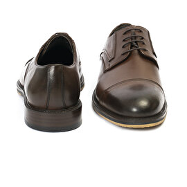 Erkek Kahverengi Hakiki Deri Klasik Ayakkabı 2K1KA75010