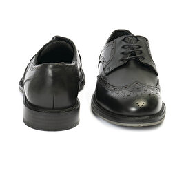 Erkek Siyah Hakiki Deri Klasik Ayakkabı 2K1KA75012