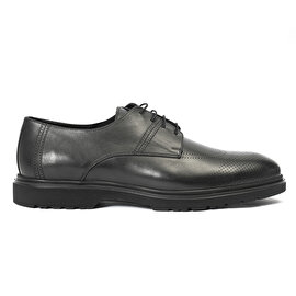 Erkek Siyah Hakiki Deri Klasik Ayakkabı 2K1KA75017-1