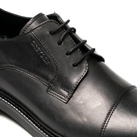 Erkek Siyah Hakiki Deri Oxford Ayakkabı 2K1RA15680