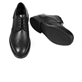 Erkek Siyah Hakiki Deri Oxford Ayakkabı 2K1RA15681