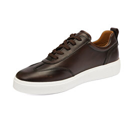 Erkek Kahverengi Hakiki Deri Sneaker Ayakkabı 2K1SA15650