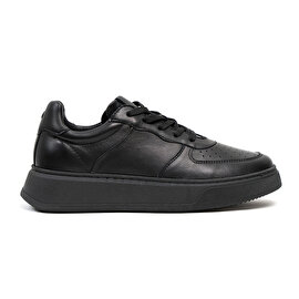 Kadın Siyah Hakiki Deri Sneaker Ayakkabı 2K2SA31350-1