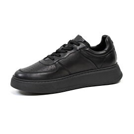 Kadın Siyah Hakiki Deri Sneaker Ayakkabı 2K2SA31350-2