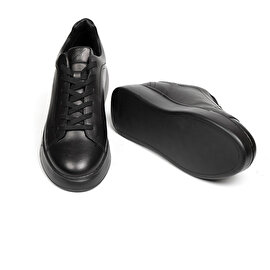 Kadın Siyah Hakiki Deri Sneaker Ayakkabı 2K2SA32150-5