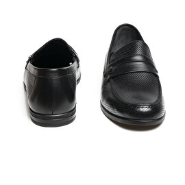 Erkek Siyah Hakiki Deri Klasik Ayakkabı 2Y1KA67766-6