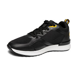 Erkek Siyah Sarı Hakiki Deri Sneaker Ayakkabı 2Y1SA14195