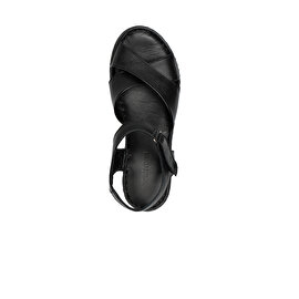 Kadın Siyah Hakiki Deri Sandalet 2Y2FS57907-3
