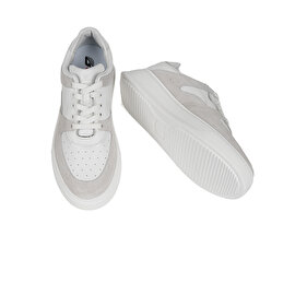 Kadın Beyaz Hakiki Deri Sneaker Ayakkabı 2Y2SA31351-6