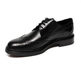 Erkek Siyah Hakiki Deri Klasik Ayakkabı 3K1KA75142-2