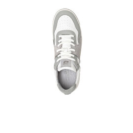 Erkek Gri Beyaz Hakiki Deri Sneaker Ayakkabı 3K1SA75174