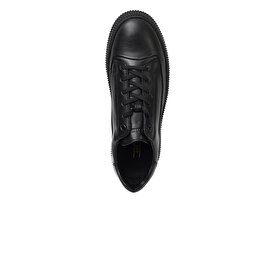 Erkek Siyah Hakiki Deri Sneaker Ayakkabı 3K1TA00280-3