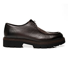 Erkek kahverengi Hakiki Deri Oxford Ayakkabı 3K1TA75141-1