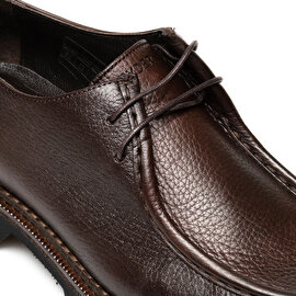 Erkek kahverengi Hakiki Deri Oxford Ayakkabı 3K1TA75141-4