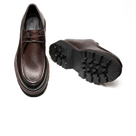 Erkek kahverengi Hakiki Deri Oxford Ayakkabı 3K1TA75141-5