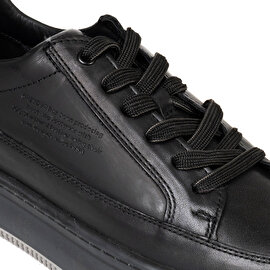 Erkek Siyah Hakiki Deri Sneaker Ayakkabı 3K1UA16380