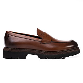 Erkek kahverengi Hakiki Deri Klasik Ayakkabı 3K1UA75135