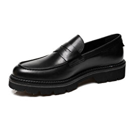 Erkek Siyah Hakiki Deri Klasik Ayakkabı 3K1UA75135
